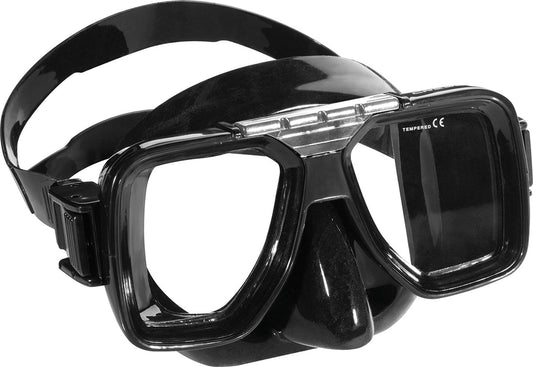 Cressi Tropical Mask for diving and snorkeling, black silicone, reinforced frame.