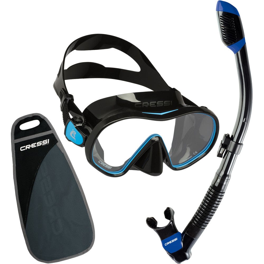Cressi F-Dual & Supernova Dry Mask & Snorkel Set