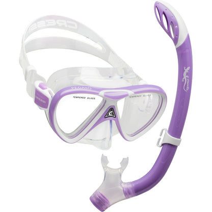 Cressi Pegaso & Iguana Semi-Dry Mask & Snorkel Set