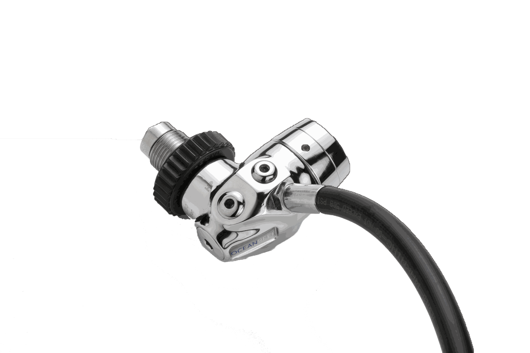 Ocean Reef 1st stage SL 35 TX DIN 300 regulator with chrome-plated brass and stainless steel construction.