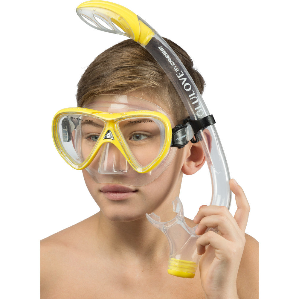 Cressi Pegaso & Iguana Semi-Dry Mask & Snorkel Set
