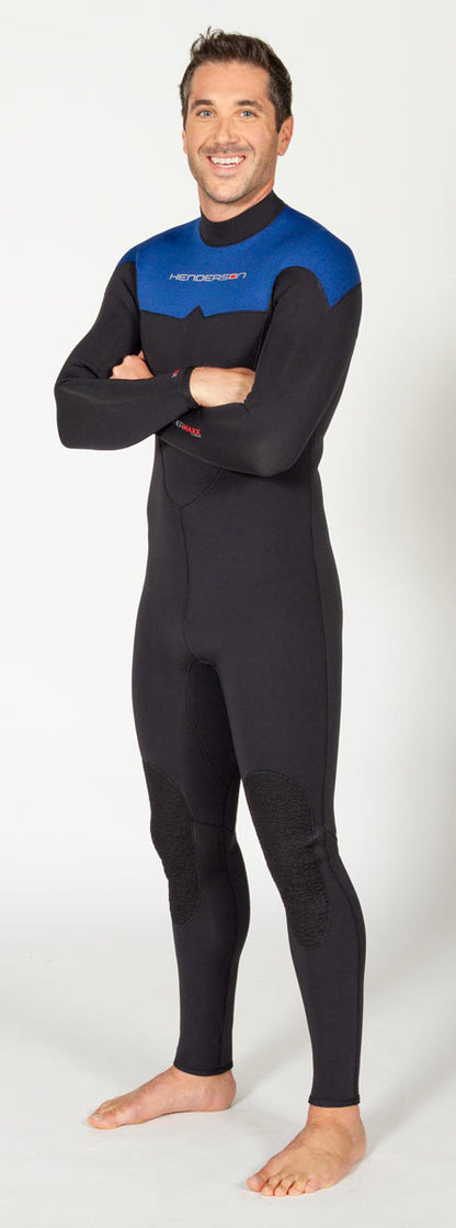 Henderson 7MM TherMaxx® Men’s Back Zip Jumpsuit - Black/Blue / X-Small