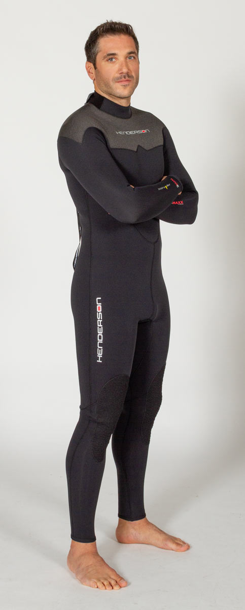 Henderson 7MM TherMaxx® Men’s Back Zip Jumpsuit - Black/Grey / X-Small