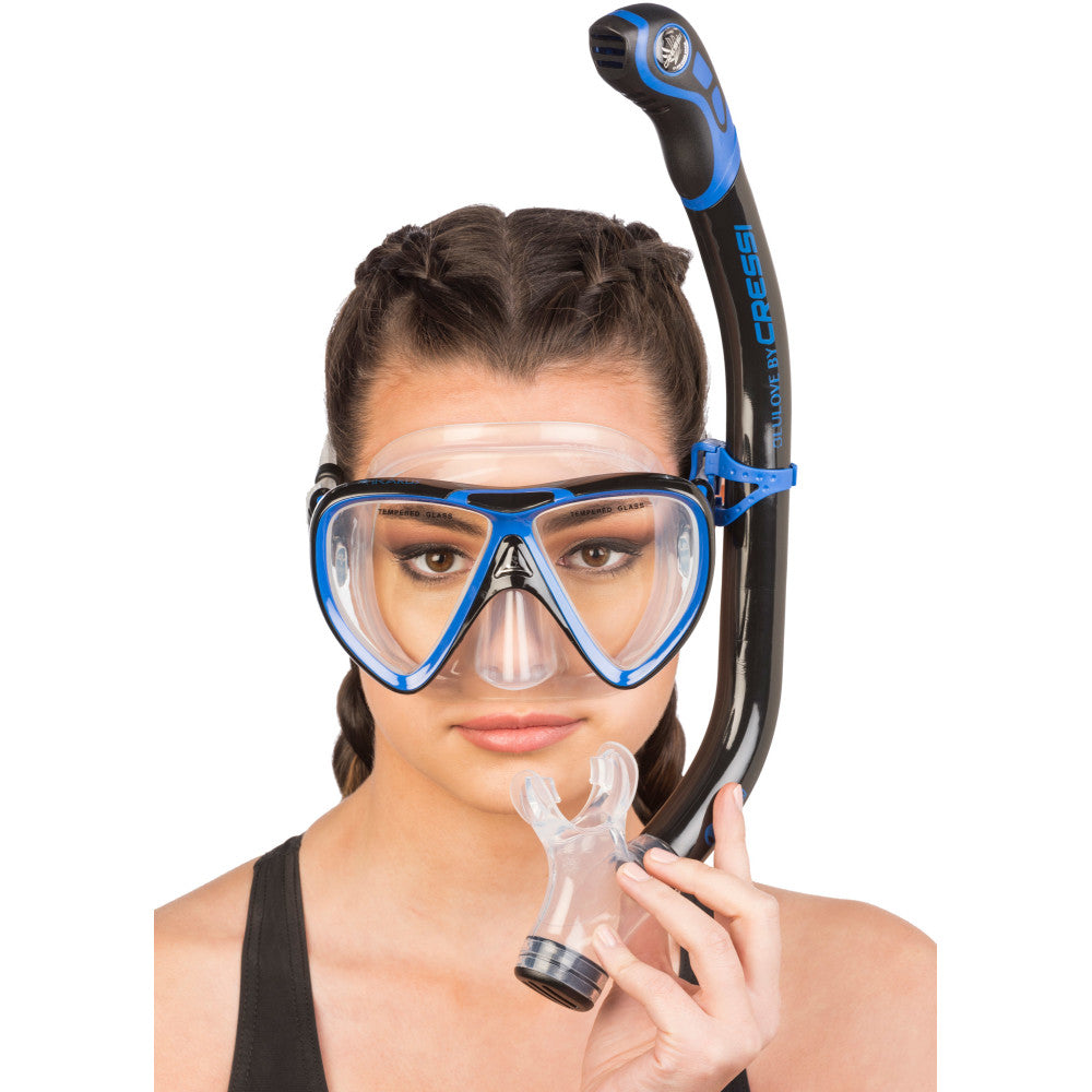 Cressi Ikarus & Orion Semi-Dry Mask & Snorkel Set