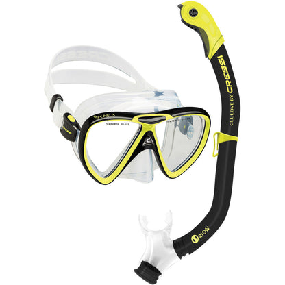 Cressi Ikarus & Orion Semi-Dry Mask & Snorkel Set