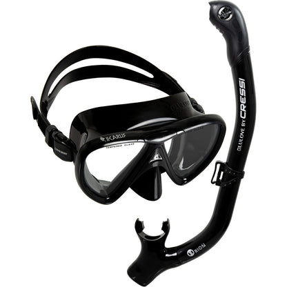 Cressi Ikarus & Orion Semi-Dry Mask & Snorkel Set