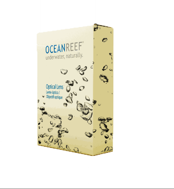 Ocean Reef Optical lens support 2.0 packaging with bubble design.