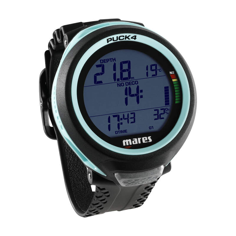 Mares Dive Computer Puck 4 - Black/Aqua