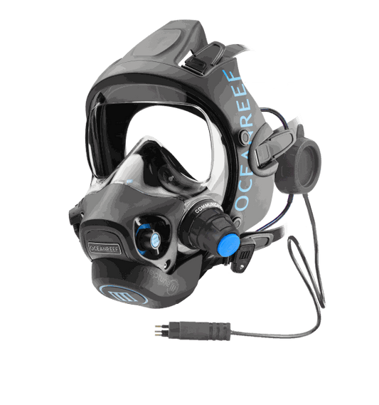Ocean Reef Alpha Pro X-Divers underwater communication unit with integrated headset and microphone.