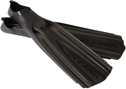 Oceanic Viper 2 Fins Full Foot - Black/Black / XX-Small