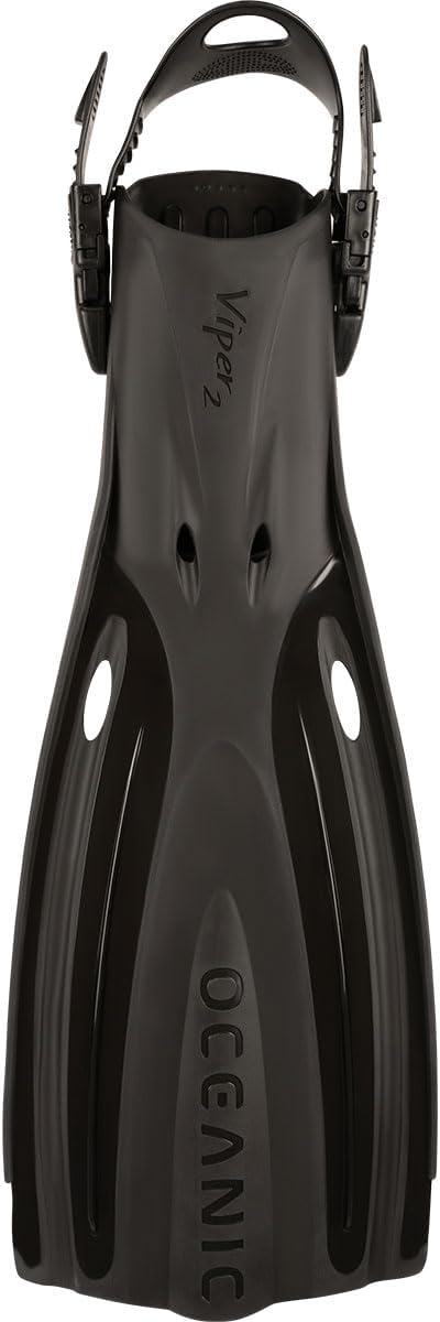 Oceanic Viper 2 Open Heel Diving Fin - Black/Black / X-Small