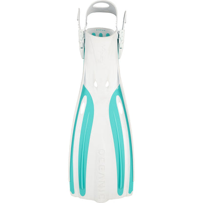 Oceanic Viper 2 Open Heel Diving Fin - White/Aqua / X-Small