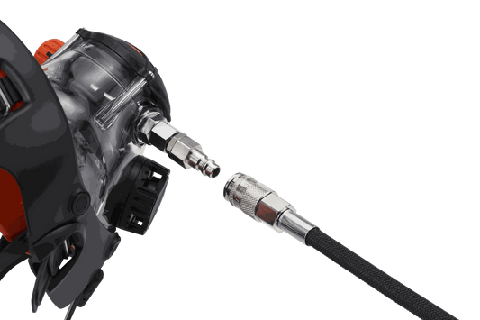 Ocean Reef Extraflex Commercial Quick Connect Hose with male connector for full face masks.