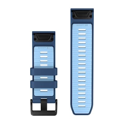 QuickFit® 26 Watch Bands — Tidal Blue/Ice Blue Silicone (Descent™)