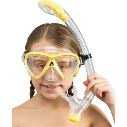 Cressi Pegaso & Iguana Semi-Dry Mask & Snorkel Set