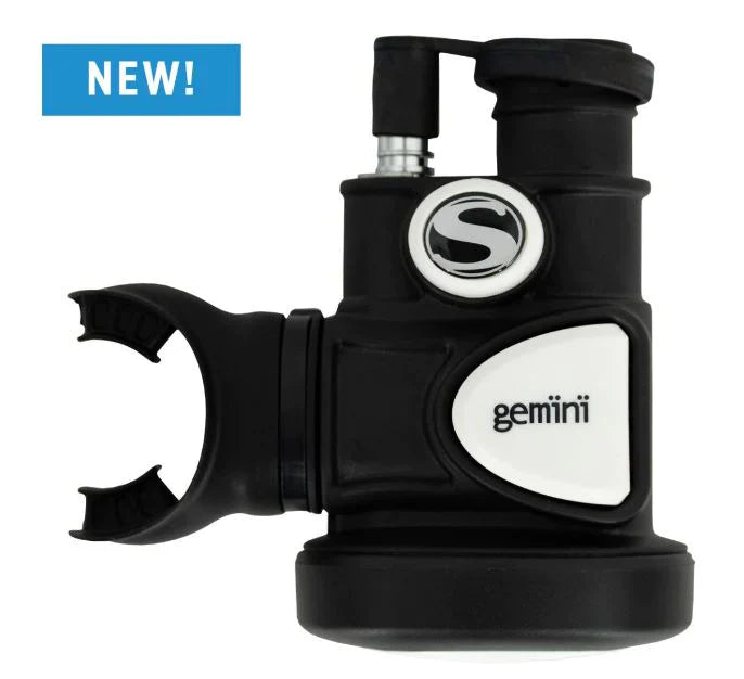 Sherwood Gemini breathable inflator octopus combining regulator and inflator functions in one compact unit
