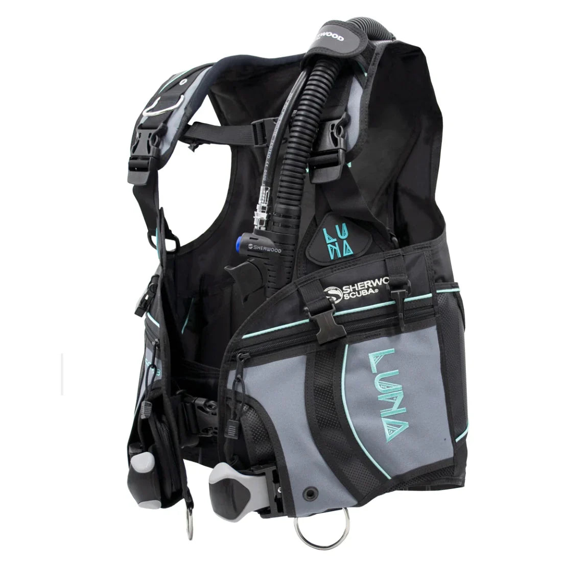 Sherwood Luna Womens BCD jacket-style buoyancy control device for female divers with adjustable straps and weight system
