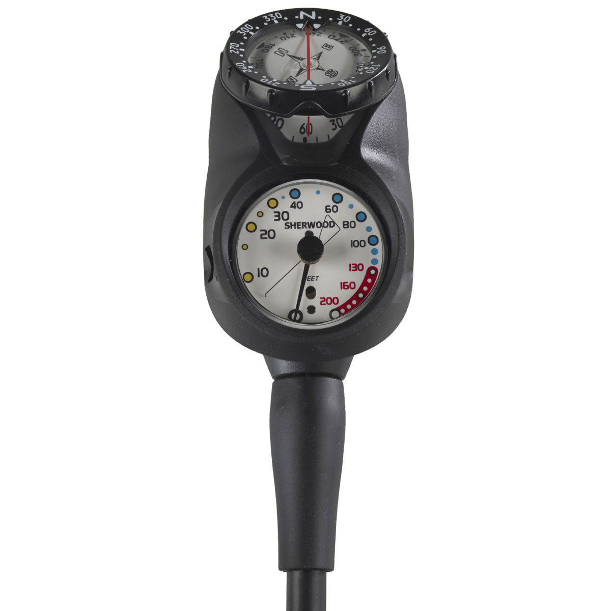 Sherwood Navigational Console with compass and depth gauge for accurate underwater navigation