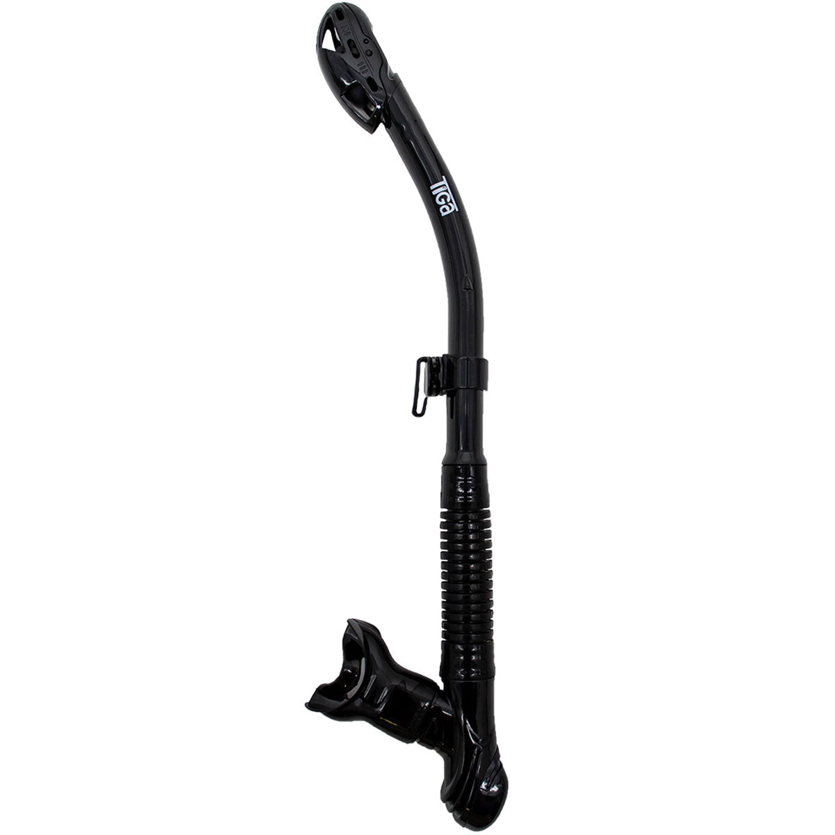 Sherwood TIGA Dry Snorkel black with silicone mouthpiece and dry ball chamber for easy breathing