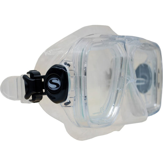 Sherwood Vantage Mask clear dual lens diving mask with QD buckle and tempered glass lenses