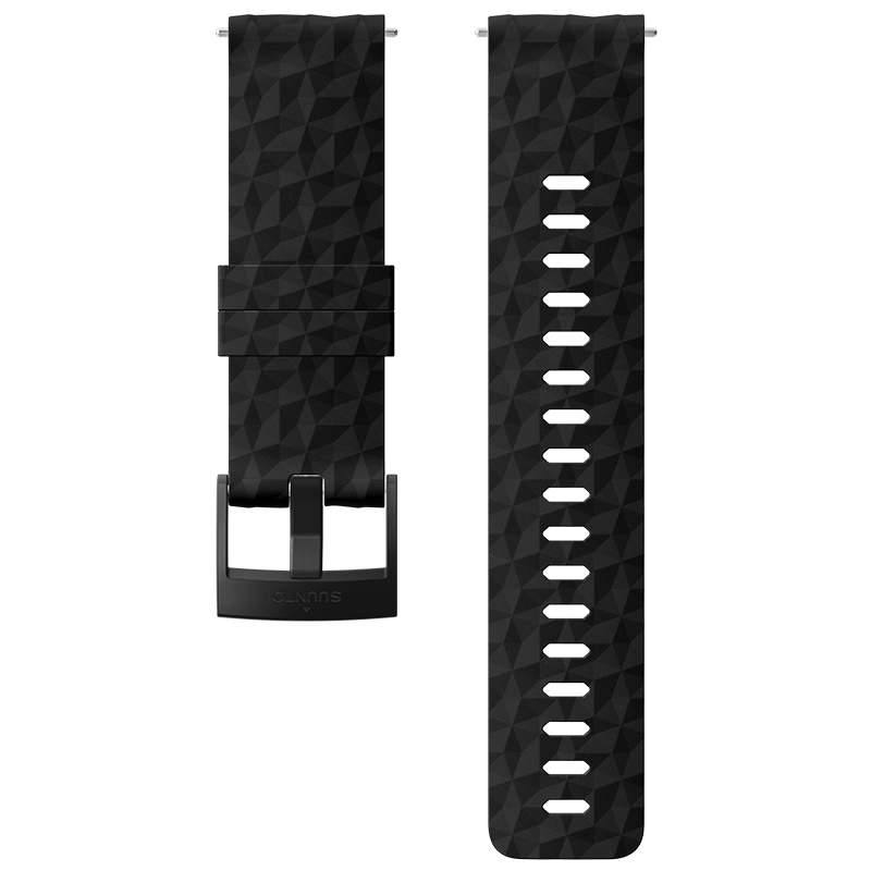 Suunto 24mm Explore 1 Silicone Strap M - Black/Black