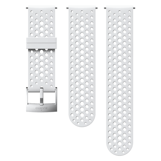 Suunto 24mm Athletic 1 Silicone Strap S+M - White/Steel