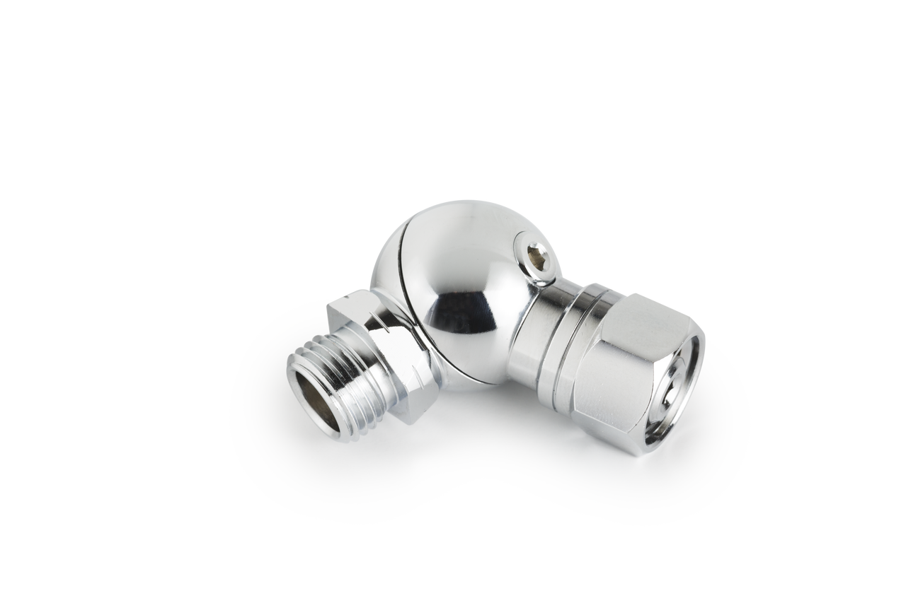 Chromium plated Ocean Reef Swivel Connection for diving equipment.