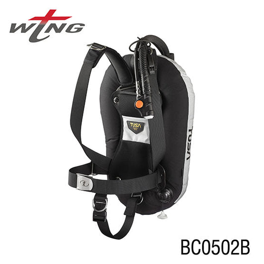 Tusa BC0502B t-wing BCD lightweight aluminum back plate diving buoyancy control device with donut bladder and adjustable straps
