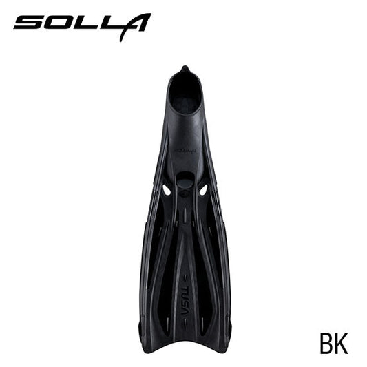 Tusa FF-23 Solla full foot black diving fin with ForcElast technology and angled blade design