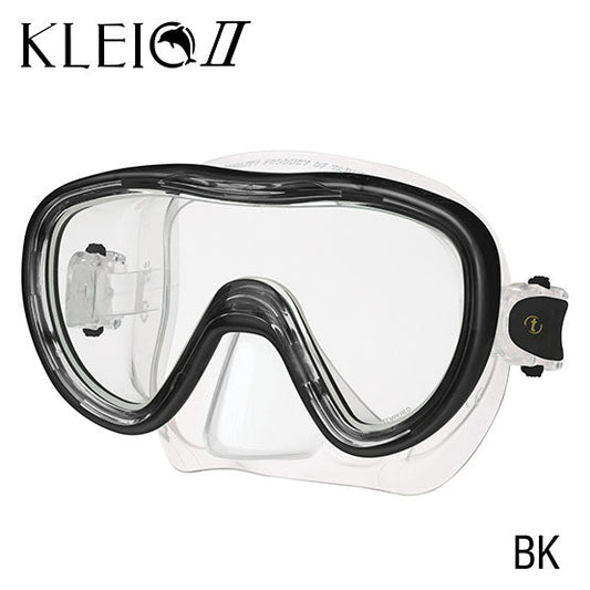 Tusa M-111 Kleio II Mask black low volume snorkeling dive mask for small faces with panoramic view and quick-adjust buckle system