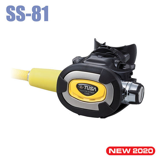 Tusa SS-81 Regulators compact elliptical case with venturi lever and ortho mouthpiece for diving