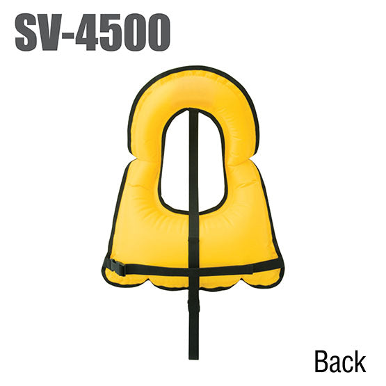 Tusa SV-4500 Snorkeling Vest adult yellow buoyancy vest with quick-release buckles and front mount design