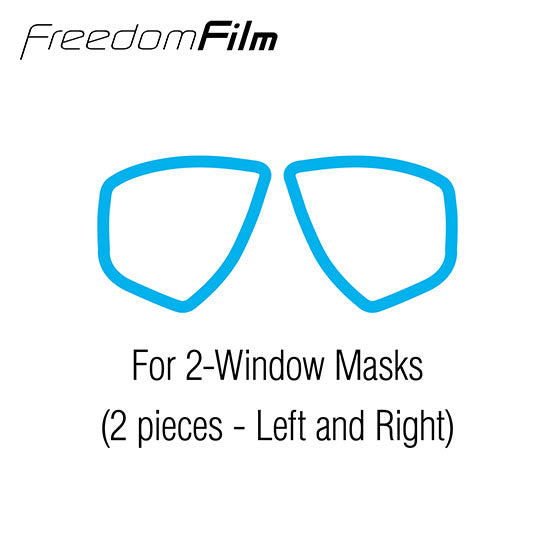 Tusa TA-200A anti-fog film for 2-window diving masks, reusable and durable fog prevention film
