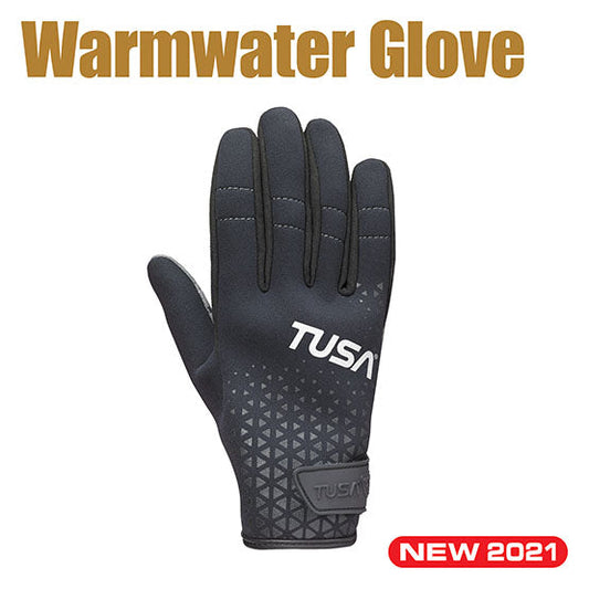 Tusa TA0208 Warmwater Glove 2mm black neoprene gloves with synthetic suede palm and adjustable wrist strap