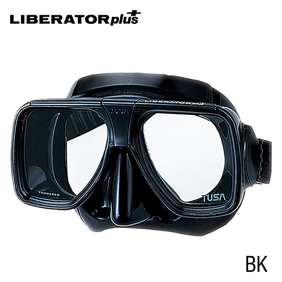 Tusa TM-5700Q Liberator Plus black silicone diving mask with wide field vision and low volume design