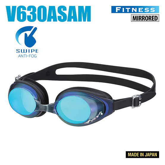 Tusa V630ASAM mirrored swim goggles with SWIPE anti-fog technology and silicone strap