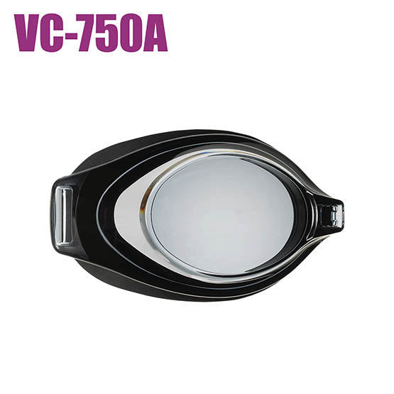 Tusa VC-750A corrective lens for VPS-741JA swim goggles in smoke with anti-fog, UV protection, and T.P.E. seal options.