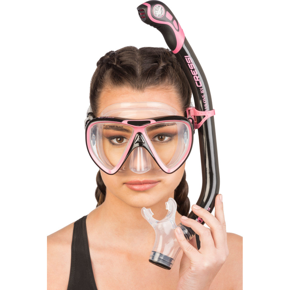 Cressi Ikarus & Orion Semi-Dry Mask & Snorkel Set