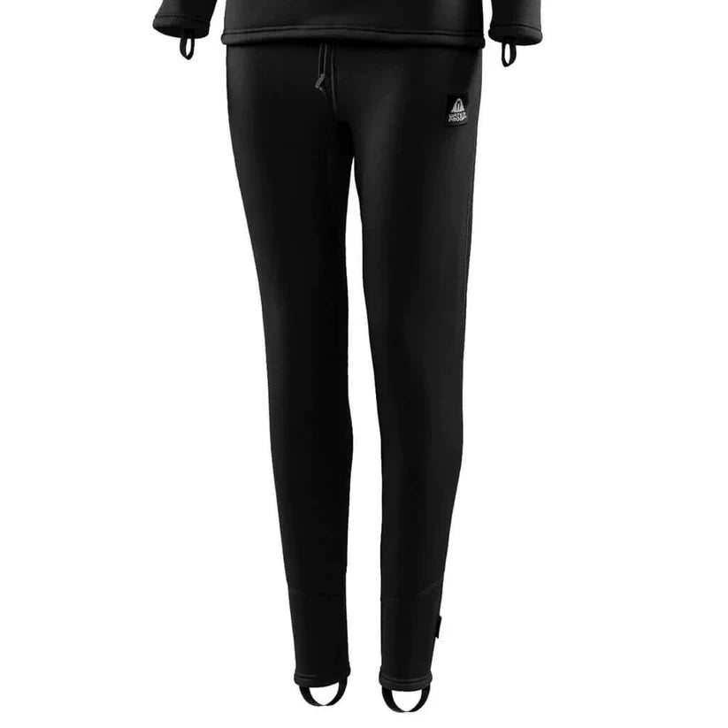 Ladies waterproof Body 2X undersuit pants with hollow fibre insulation and ankle stirrups for diving.