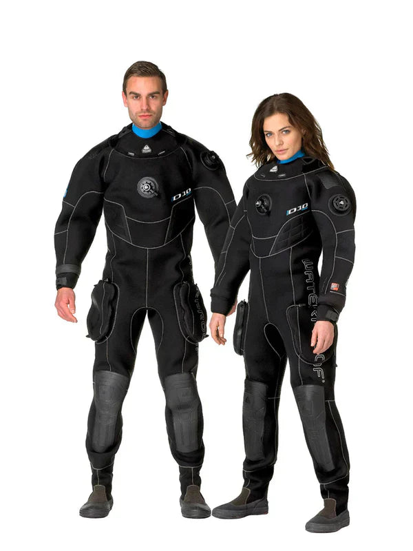 Waterproof D10 Pro ISS neoprene drysuit for diving with silicone seals and Kevlar reinforced boots