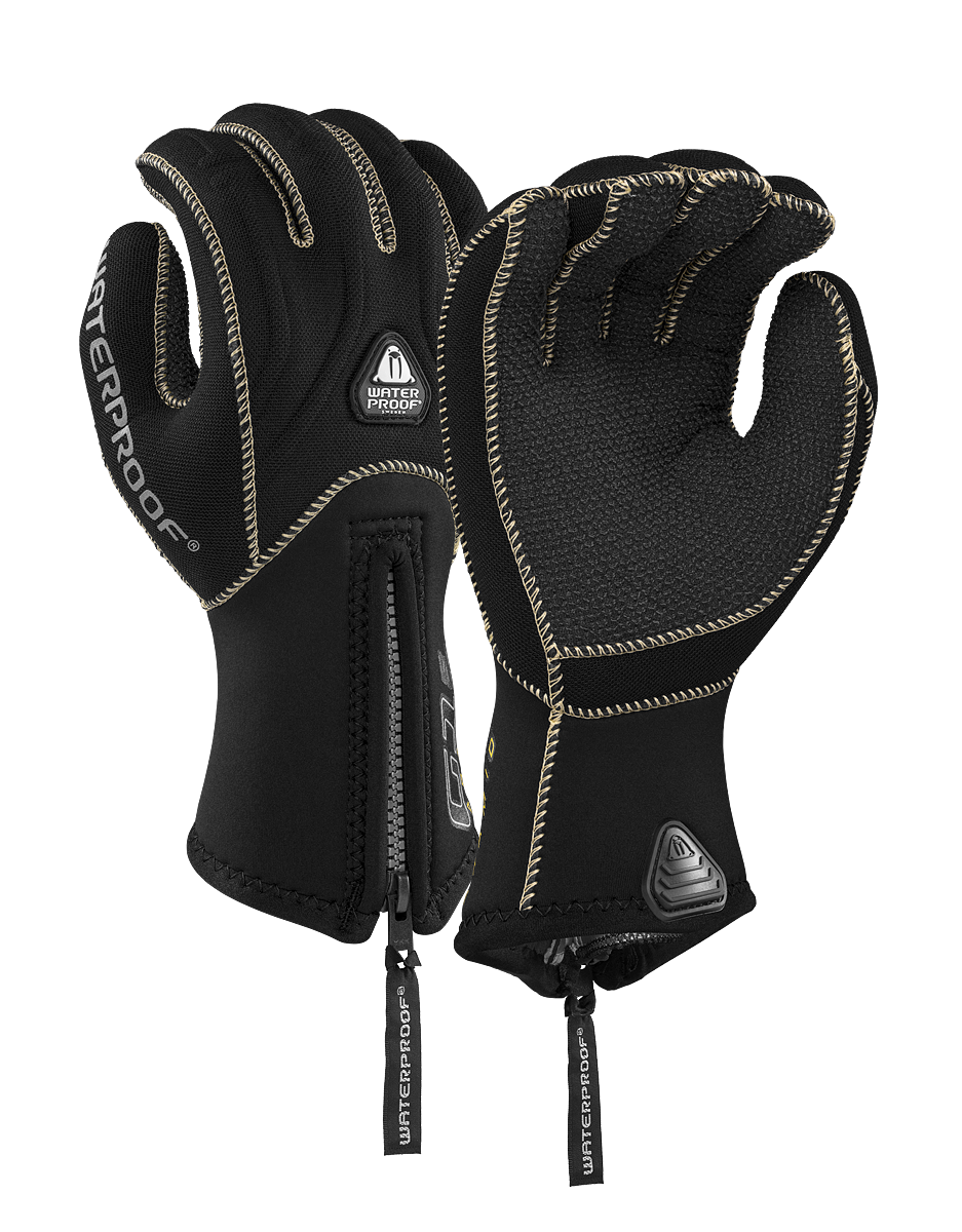 Waterproof G2 3MM aramid diving gloves with Kevlar palm and long zipper