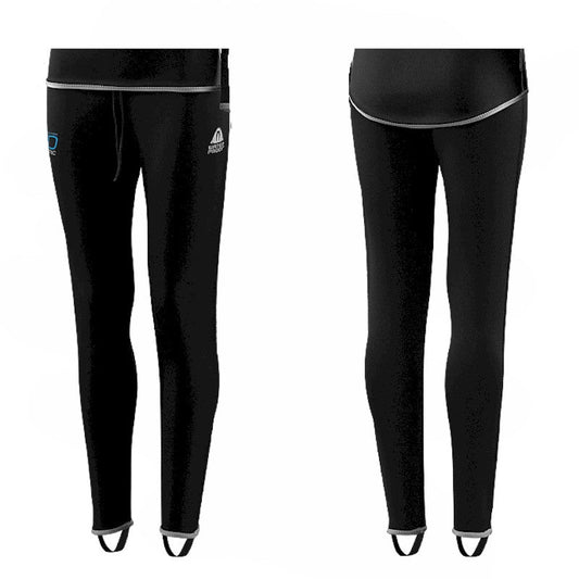 Waterproof Meshtec 3D undergarment pants for women with stretch mesh and thumb loops for warm drysuit insulation
