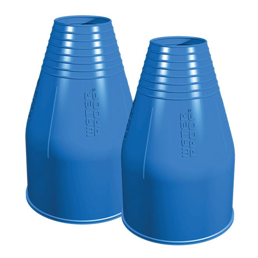 pair of blue waterproof silicone wrist seals for drysuit diving, stretchable and UV resistant